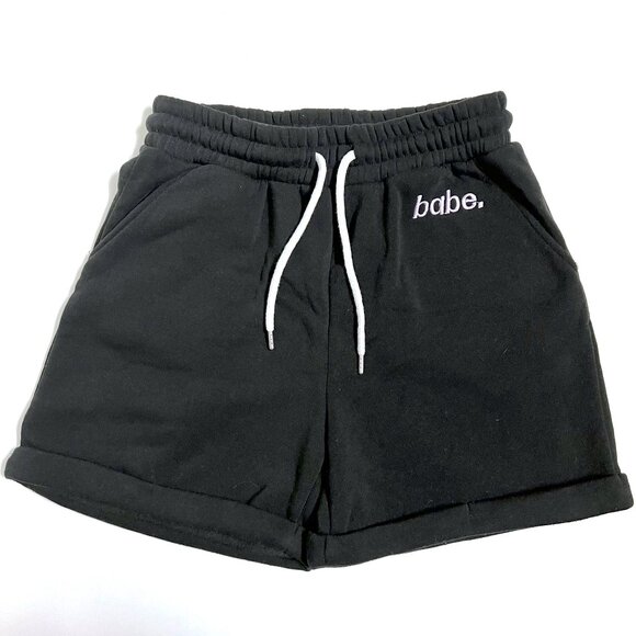 No Boundaries 'babe' High Waisted Cuffed Shorts (small 3-5) - Picture 1 of 7